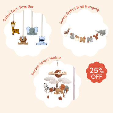 BUNDLE Safari - Gym Toy Set & Mobile & Wall Hanging
