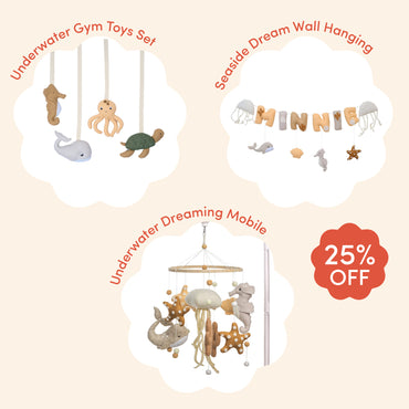 BUNDLE Underwater - Gym Toy Set & Mobile & Wall Hanging