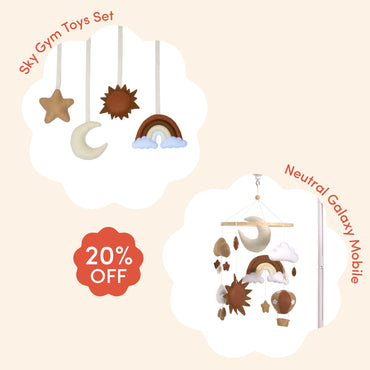 BUNDLE Neutral Sky - Gym Toy Set & Mobile