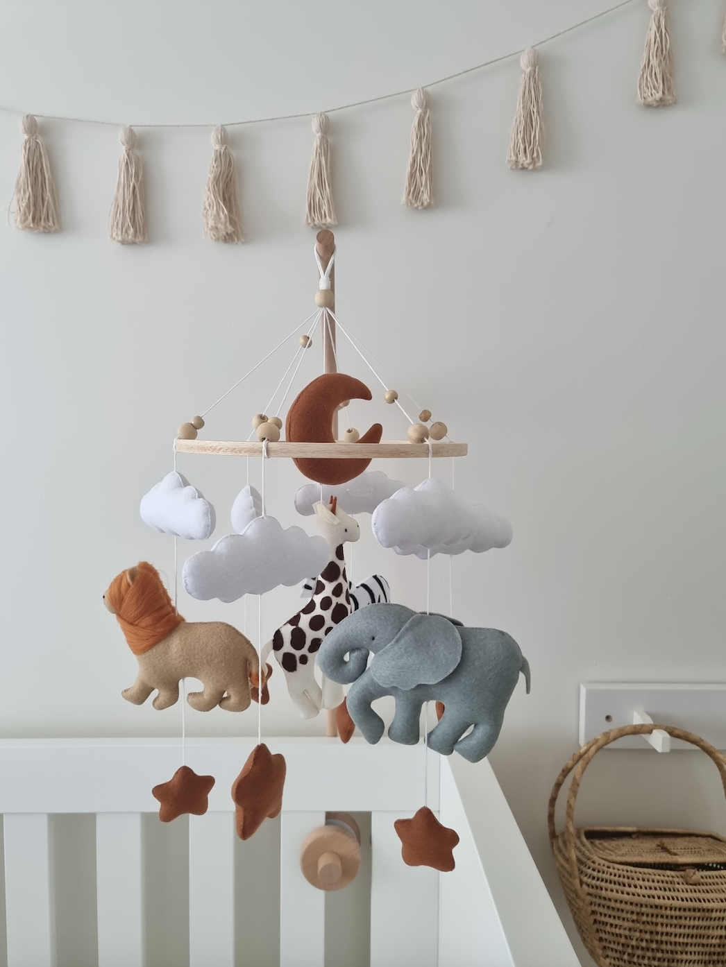 Safari animal cot mobile shop